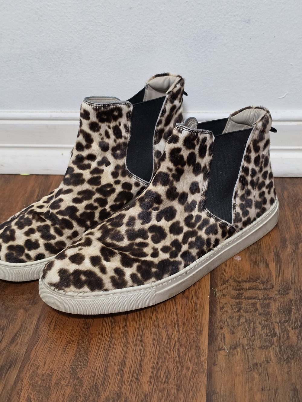 Women's Boden Leopard Calf Hair Sneakers Size 42